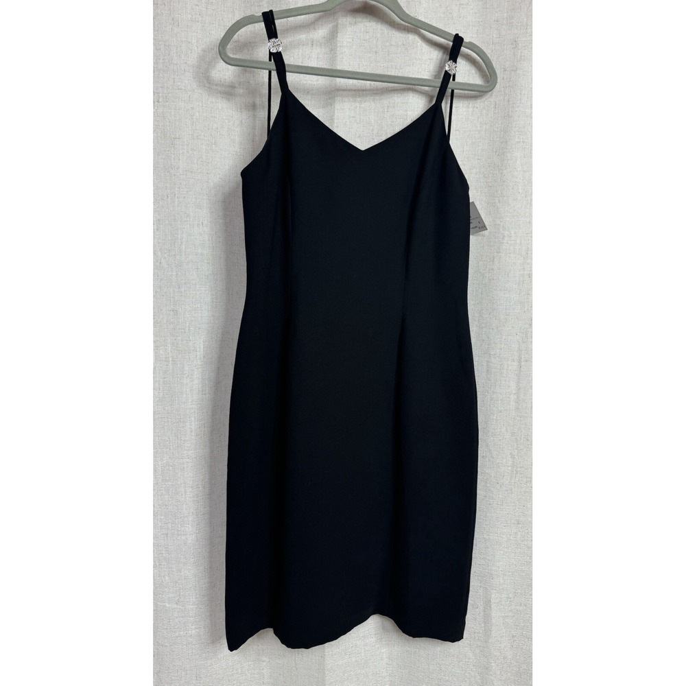 Vintage Women's NWT Due per Due Veste Black Pearl CZ Evening Dress Size 8